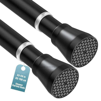 Adjustable 18' to 28' Stainless Steel Tension Shower Rod - No Drilling, Non-Slip, Rust-Free for Bathroom and Kitchen..