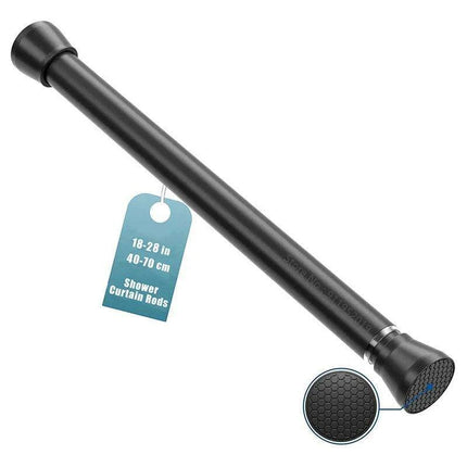 Adjustable 18' to 28' Stainless Steel Tension Shower Rod - No Drilling, Non-Slip, Rust-Free for Bathroom and Kitchen..