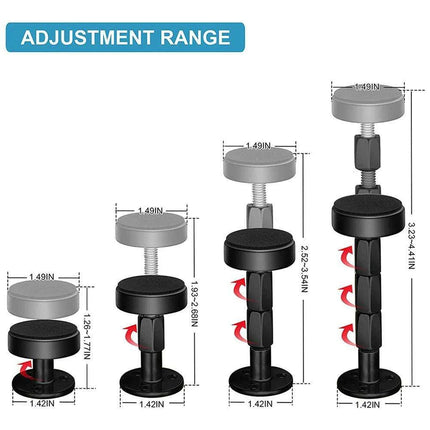 Adjustable Bed Frame Stability Kit with Noise Reduction and Wall Protection..