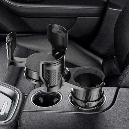 Adjustable Dual Cup Holder & Organizer with Rotating Function | Superior Stability for On-the-Go Convenience