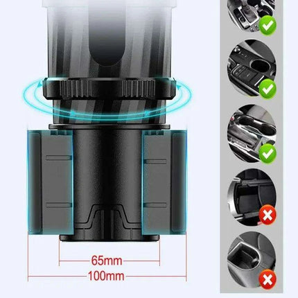 Adjustable Dual Cup Holder & Organizer with Rotating Function | Superior Stability for On-the-Go Convenience