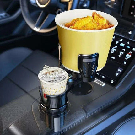 Adjustable Dual Cup Holder & Organizer with Rotating Function | Superior Stability for On-the-Go Convenience