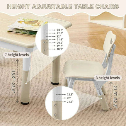 Adjustable Ergonomic Study Table and Chair Set for Kids Aged 3-8 - Très Elite