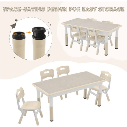 Adjustable Ergonomic Study Table and Chair Set for Kids Aged 3-8 - Très Elite