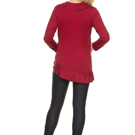 Adjustable Frilled Maternity Top for Comfort During and After Pregnancy - Très Elite