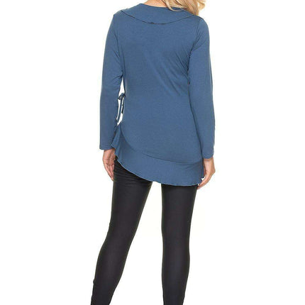 Adjustable Frilled Maternity Top for Comfort During and After Pregnancy - Très Elite