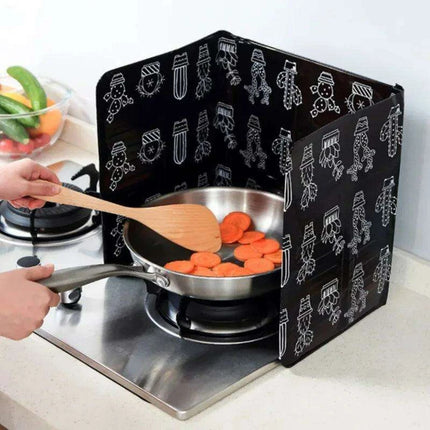 Adjustable Heat-Resistant Aluminum Kitchen Oil Splash Shield - Versatile Splatter Guard - Très Elite