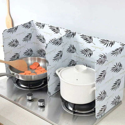 Adjustable Heat-Resistant Aluminum Kitchen Oil Splash Shield - Versatile Splatter Guard - Très Elite