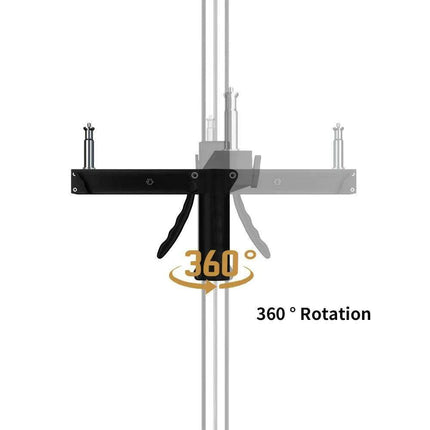 Adjustable Height Gun Grip Light Stand with Wheels and Tripod - LED Softbox Support - Très Elite