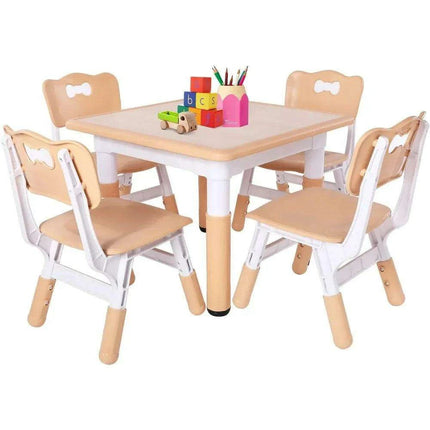 Adjustable Kids Art & Craft Table Set with Waterproof Clean Surface - Ideal for Ages 3-8 - Très Elite