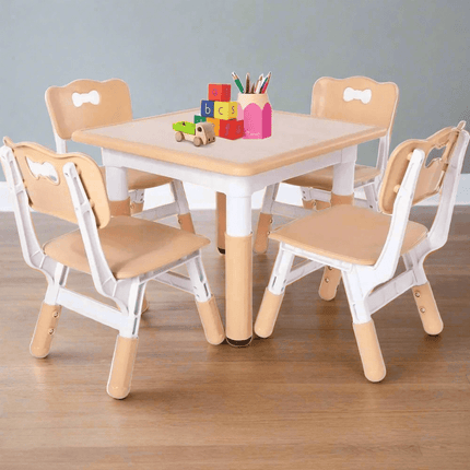 Adjustable Kids Art & Craft Table Set with Waterproof Clean Surface - Ideal for Ages 3-8 - Très Elite