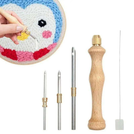 Adjustable Punch Needle Craft Kit for Creative DIY Embroidery and Projects - Très Elite
