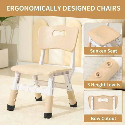 Adjustable Toddler Activity Table and Chair Set for Kids Aged 3-8 - Très Elite