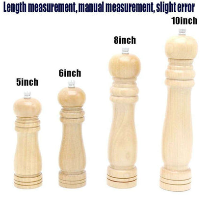 Adjustable Wooden Salt and Pepper Mill Set with Ceramic Rotor for Gourmet Seasoning - Très Elite