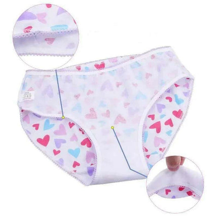 Adorable 12-Pack Cartoon Cotton Briefs for Little Girls - Comfy Underwear for Ages 1-12 - Très Elite