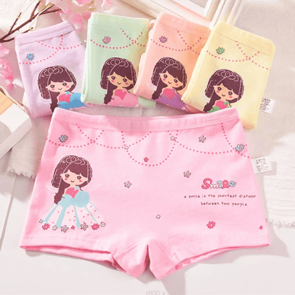 Adorable 5-Pack Cartoon Cotton Underwear Set for Toddler Girls Aged 2-10 - Très Elite