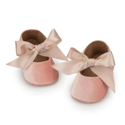 Adorable Baby Girl Crib Shoes with Butterfly Knot - Non-slip Soft Cotton Rubber First Walkers - Très Elite