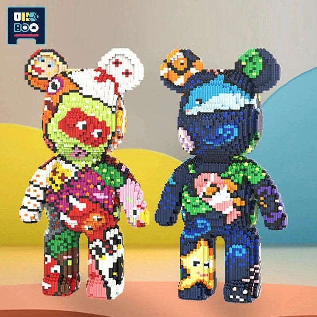 Adorable Bear Cub Building Block Set with Easy Storage - Inspire Creativity and Learning