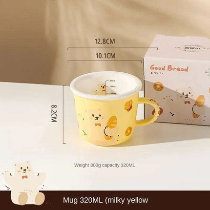 Adorable Bear Dodo Cream Kids Breakfast Bowl Set - Essential Kitchen Delight - Très Elite