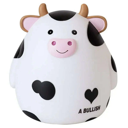 Adorable Cartoon Cow Coin Bank - Cute Vinyl Money Box for Kids - Fun Savings Jar - Très Elite