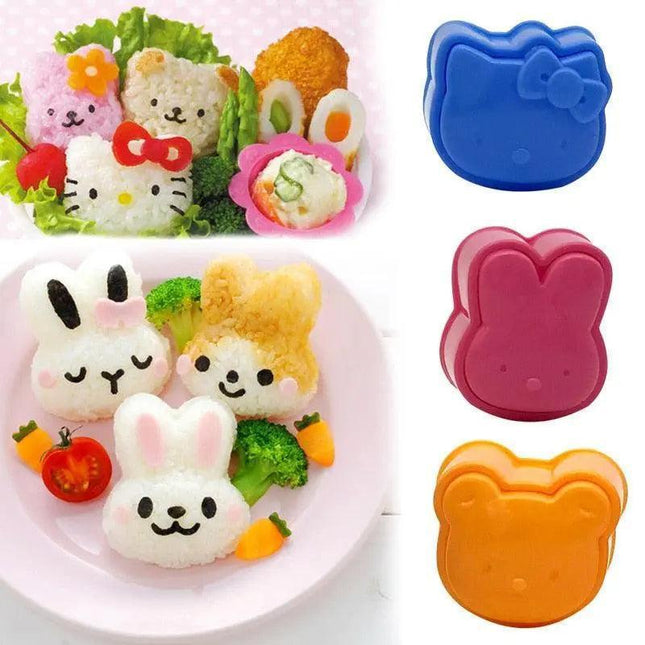 Adorable Cartoon Sushi Mold Set for Fun Rice Creations - Très Elite