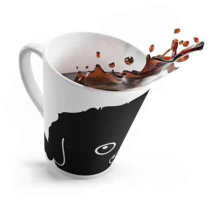 Adorable Ceramic Latte Mug for Dog Lovers - A Perfect Gift for Coffee Enthusiasts