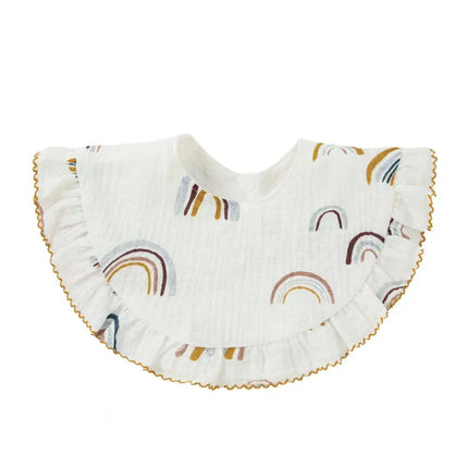 Adorable Floral Lace Baby Bib - Soft Cotton Burp Cloth - Très Elite