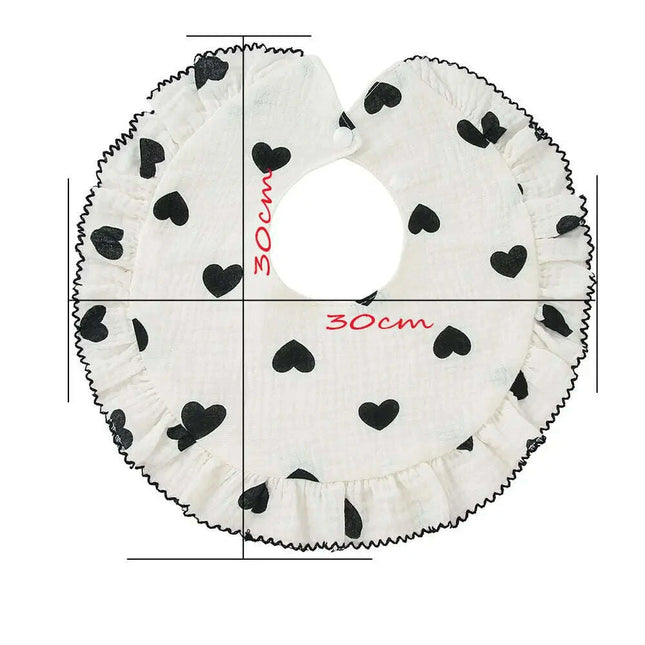 Adorable Floral Lace Baby Bib - Soft Cotton Burp Cloth