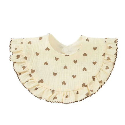 Adorable Floral Lace Baby Bib - Soft Cotton Burp Cloth - Très Elite