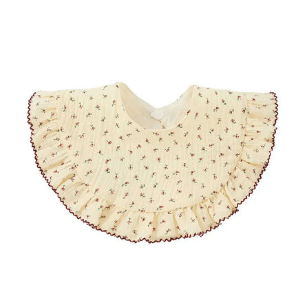 Adorable Floral Lace Baby Bib - Soft Cotton Burp Cloth - Très Elite