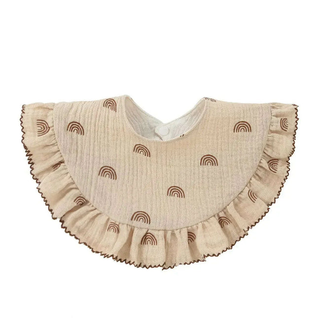 Adorable Floral Lace Baby Bib - Soft Cotton Burp Cloth