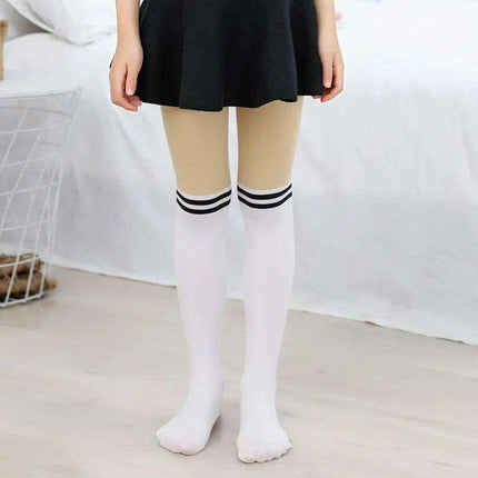 Adorable Kawaii Bear Print Tights for Kids - Cozy Pantyhose with Whimsical Knee Designs - Très Elite