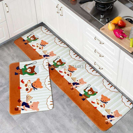 Adorable Kawaii Cat Non-Slip Kitchen Mat for Safety and Style..