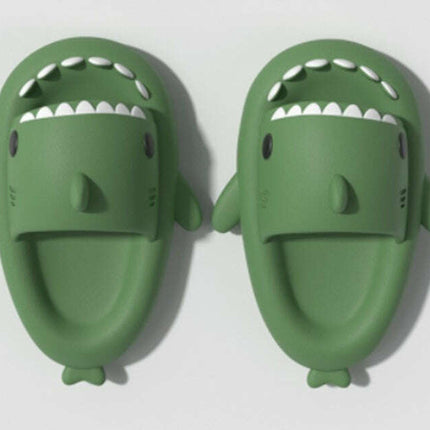 Adult's Slippers Indoor Outdoor Funny Shark Cartoon - Très Elite
