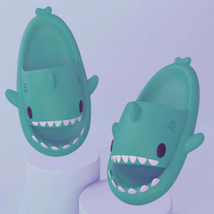 Adult's Slippers Indoor Outdoor Funny Shark Cartoon - Très Elite