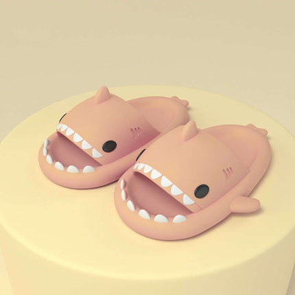 Adult's Slippers Indoor Outdoor Funny Shark Cartoon - Très Elite