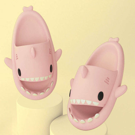 Adult's Slippers Indoor Outdoor Funny Shark Cartoon - Très Elite
