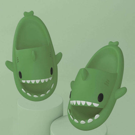 Adult's Slippers Indoor Outdoor Funny Shark Cartoon - Très Elite