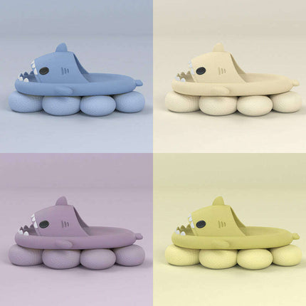 Adult's Slippers Indoor Outdoor Funny Shark Cartoon - Très Elite