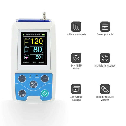 Advanced 24-Hour Ambulatory Blood Pressure Monitor - Contec ABPM50 - Très Elite