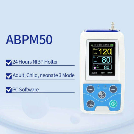 Advanced 24-Hour Ambulatory Blood Pressure Monitor - Contec ABPM50 - Très Elite