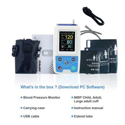 Advanced 24-Hour Ambulatory Blood Pressure Monitor - Contec ABPM50 - Très Elite