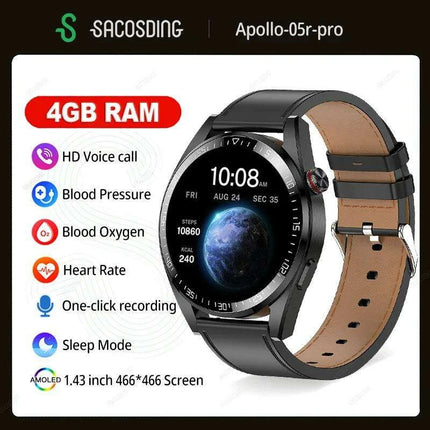 Advanced 4G RAM Smartwatch with Always-On Display - Bluetooth Calling, Health Monitoring, Music Storage - Compatible with Android & iOS - Très Elite