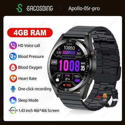 Advanced 4G RAM Smartwatch with Always-On Display - Bluetooth Calling, Health Monitoring, Music Storage - Compatible with Android & iOS - Très Elite