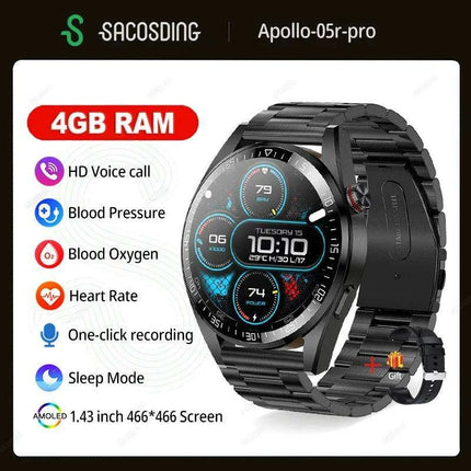 Advanced 4G RAM Smartwatch with Always-On Display - Bluetooth Calling, Health Monitoring, Music Storage - Compatible with Android & iOS - Très Elite