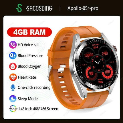 Advanced 4G RAM Smartwatch with Always-On Display - Bluetooth Calling, Health Monitoring, Music Storage - Compatible with Android & iOS - Très Elite
