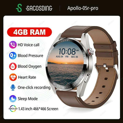 Advanced 4G RAM Smartwatch with Always-On Display - Bluetooth Calling, Health Monitoring, Music Storage - Compatible with Android & iOS - Très Elite