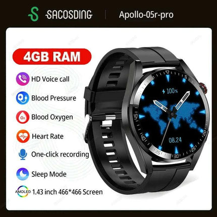 Advanced 4G RAM Smartwatch with Always-On Display - Bluetooth Calling, Health Monitoring, Music Storage - Compatible with Android & iOS - Très Elite