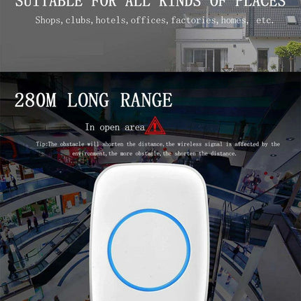 Advanced Customizable Wireless Motion Sensor Doorbell with Extended Detection Capability - Très Elite
