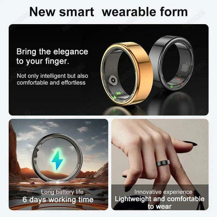 Advanced QRing Health & Fitness Monitor Ring - Comprehensive Heart Rate, Oxygen, Sleep & Activity Tracking - Très Elite